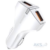 Baseus Small Rocket Quick Charge 3.0  til bilen - Med dobbelt USB i Hvid - Bil lader 
